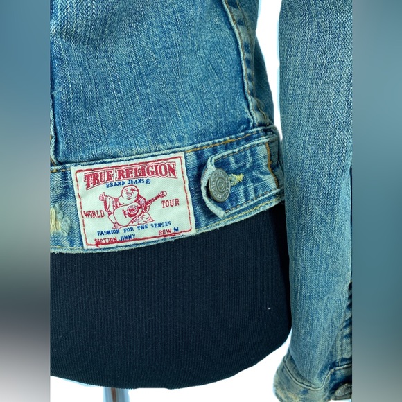 SOLD 😁 True Religion Distressed Denim Jacket - Picture 12 of 12